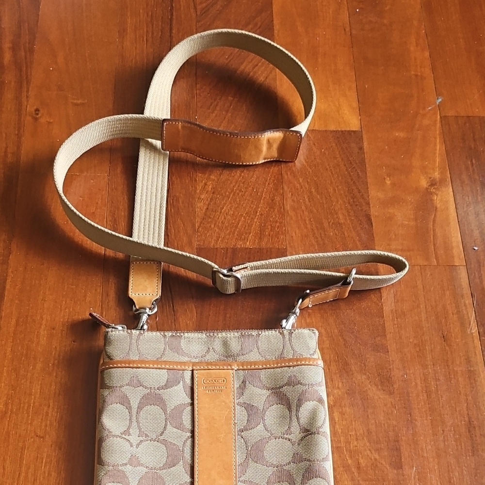 Tan and Brown Crossbody Bag